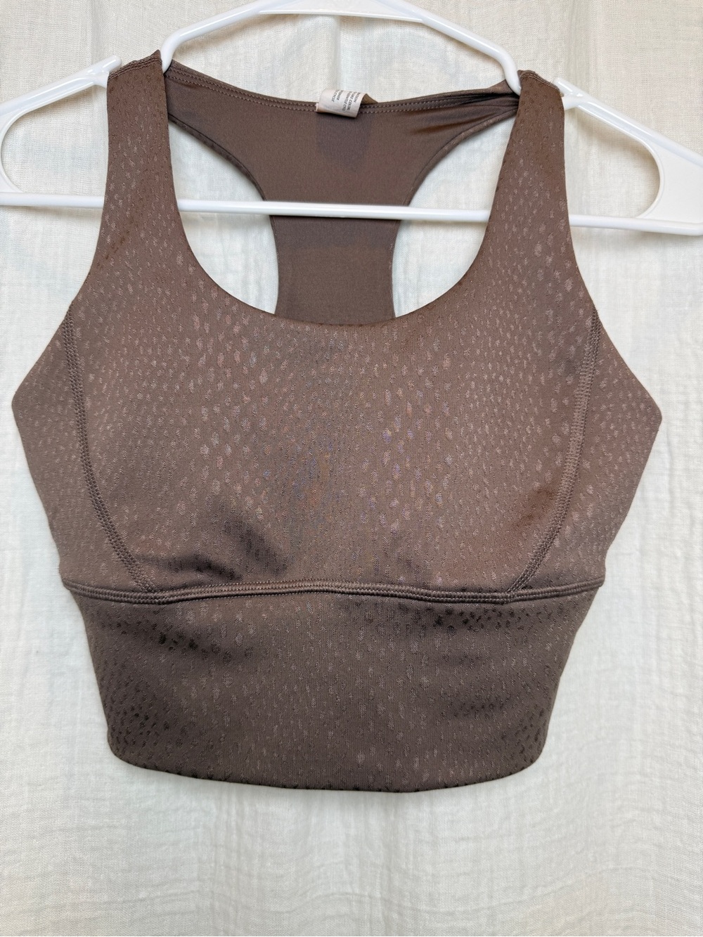 90 Degree by Reflex Longline Sports Bra Mauve Brown - Size XS